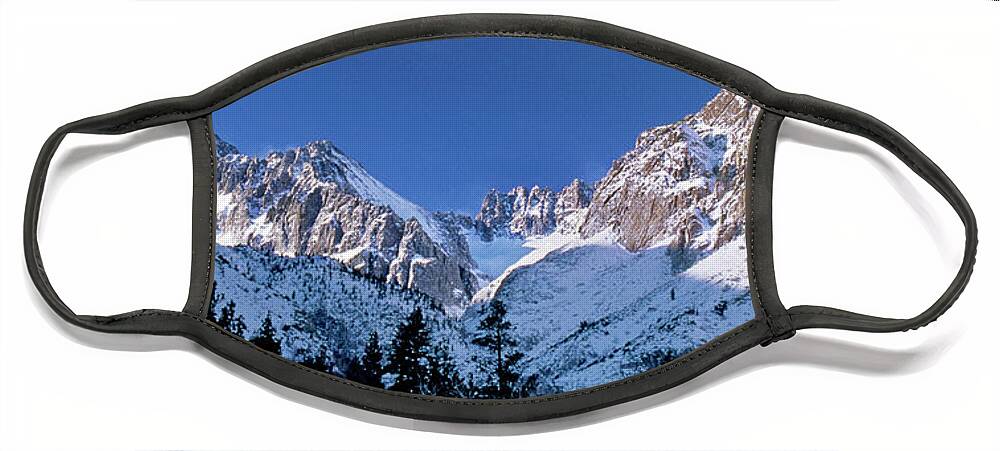 Dave Welling Face Mask featuring the photograph Panoramic Winter Middle Palisades Glacier Eastern Sierra by Dave Welling