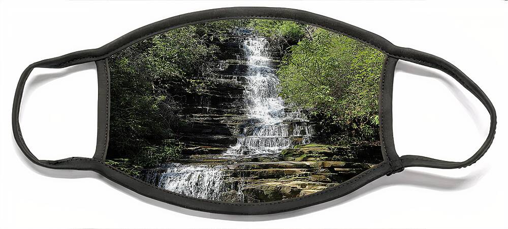 Waterfall Face Mask featuring the photograph Panther Falls - Georgia by Richard Krebs