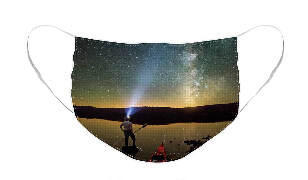 Night Face Mask featuring the photograph Parkside Bay at night by Henry w Liu
