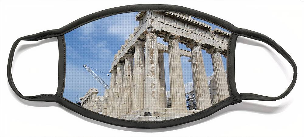 Parthenon Face Mask featuring the photograph Parthenon rear by Lisa Mutch