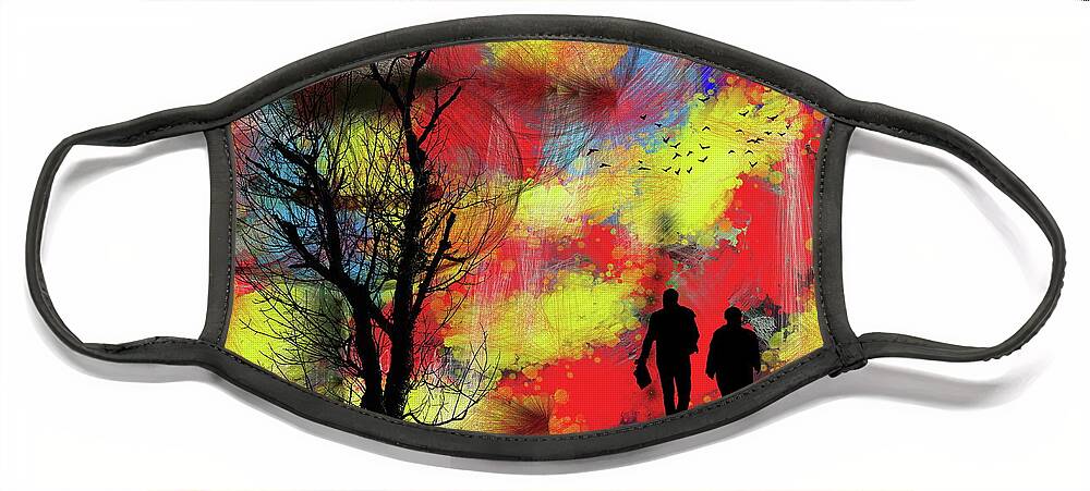 Advanced Art Photography Face Mask featuring the mixed media Passion For Colourful World Around Us by Aleksandrs Drozdovs