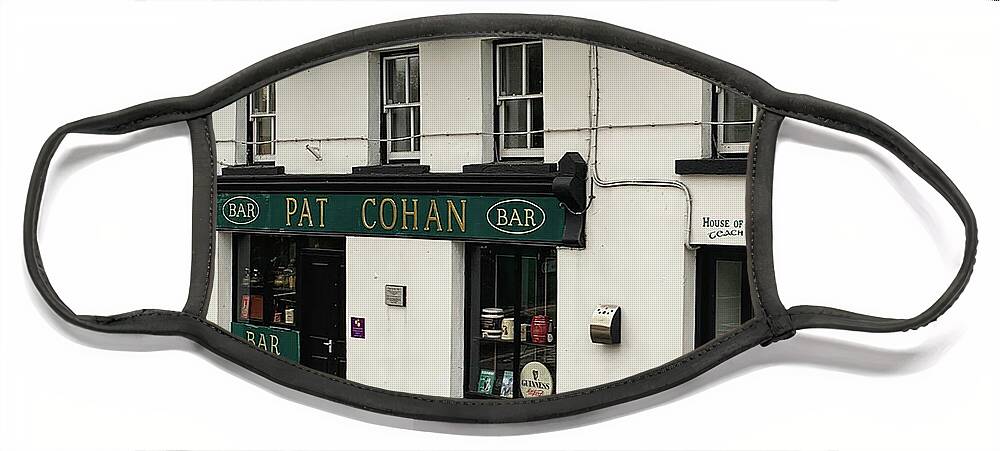 Pub Face Mask featuring the photograph Pat Cohan's Pub in Tuam, Ireland by Peggy Dietz