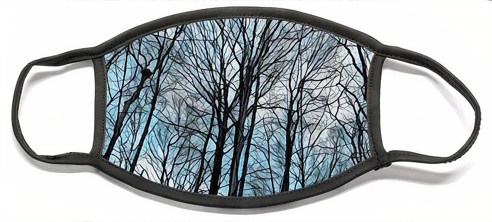 Trees Face Mask featuring the photograph Pattys Path Tree Cover by Tim Nyberg