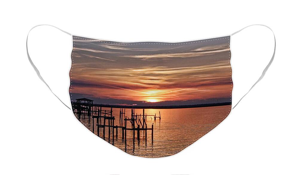 Sky Face Mask featuring the photograph Peace Be With You Sunset by Roberta Byram