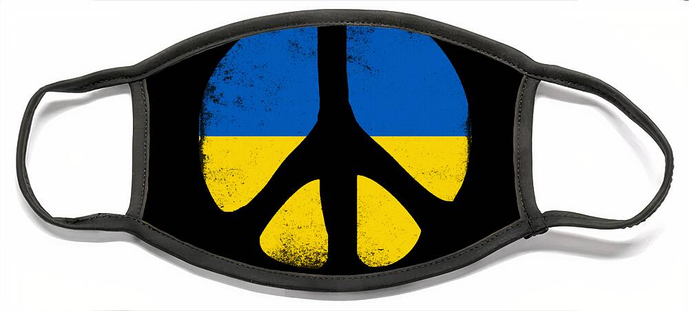 Cool Face Mask featuring the digital art Peace in Ukraine by Flippin Sweet Gear