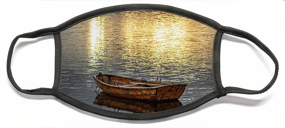 Boat Face Mask featuring the photograph Peace of mind by Mike Santis
