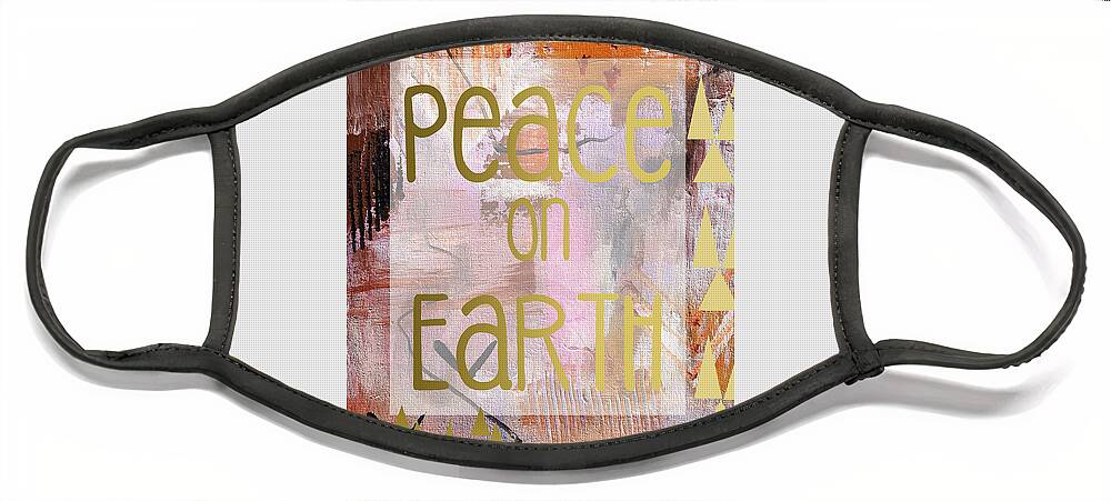 Peace On Earth Face Mask featuring the mixed media Peace on earth by Claudia Schoen