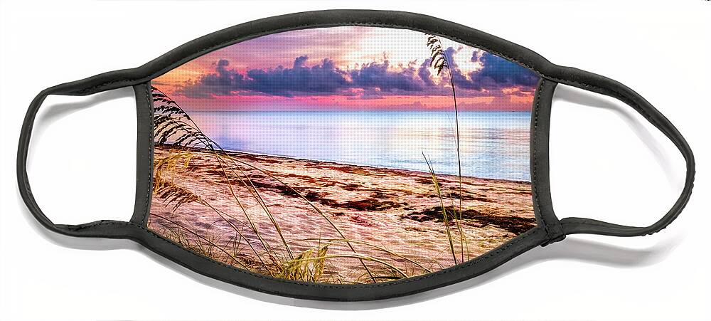 Boats Face Mask featuring the photograph Peaceful Ocean Dunes by Debra and Dave Vanderlaan