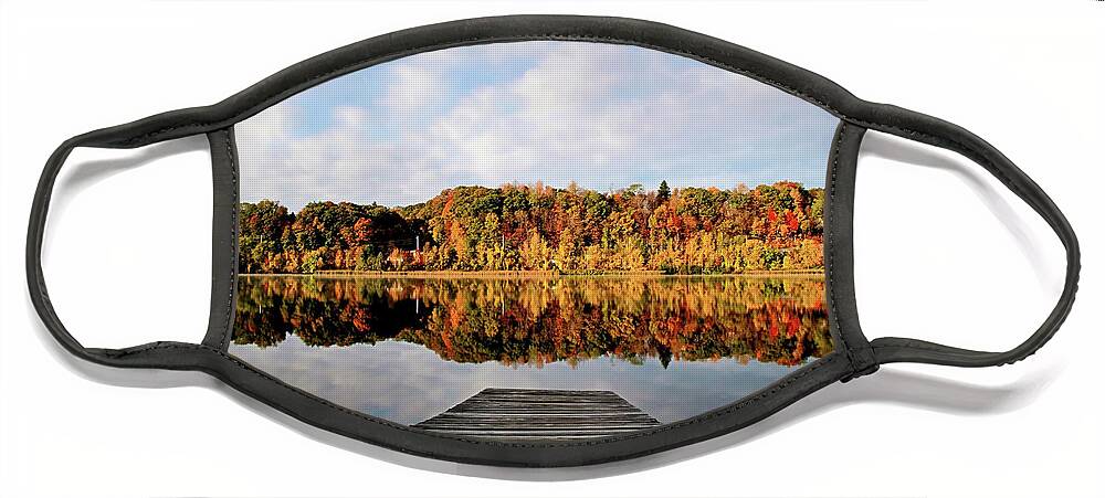 Fall Face Mask featuring the photograph Peaceful Surroundings by DJ Florek