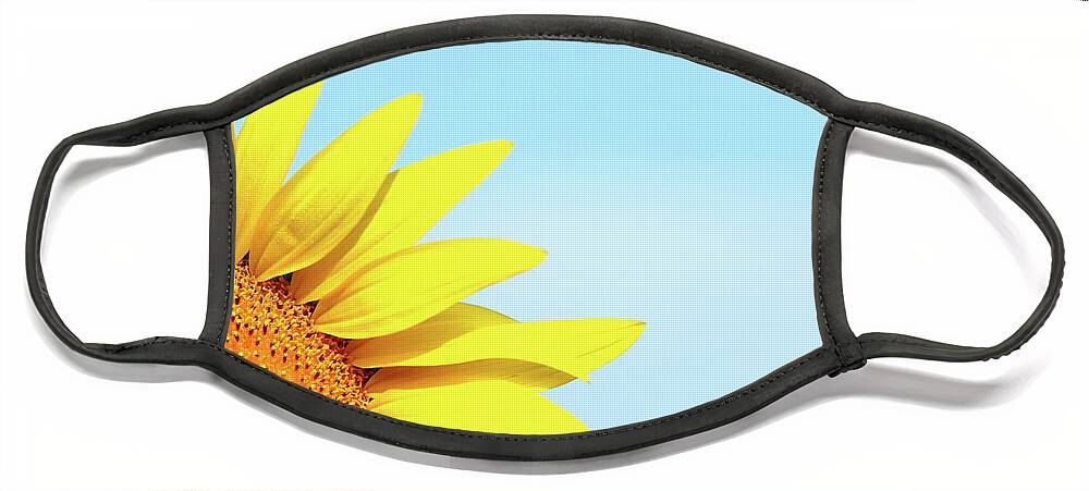 Sunflower Face Mask featuring the photograph Peek by Lens Art Photography By Larry Trager