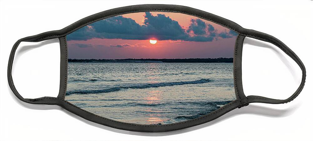 Pensacola Face Mask featuring the photograph Pensacola Pass Sunset by Beachtown Views