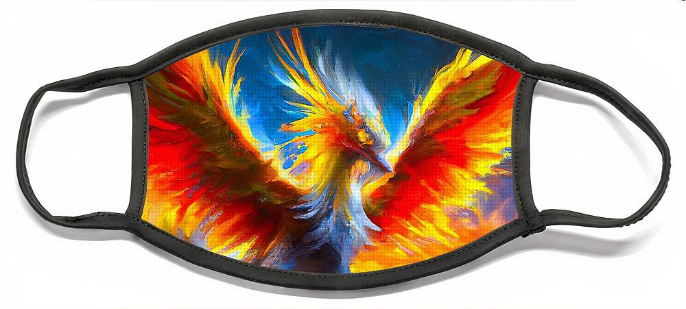 Digital Face Mask featuring the digital art Phoenix The Beautiful by Beverly Read