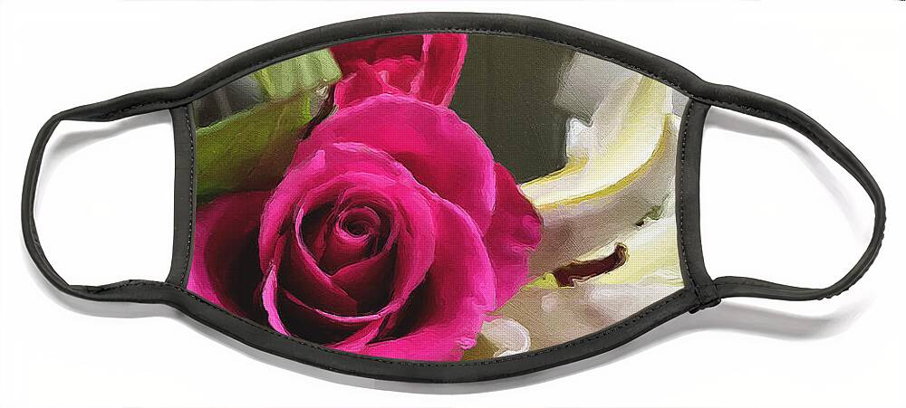 Roses Face Mask featuring the photograph Pink Roses by Brian Watt