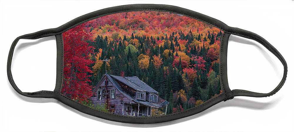New Hampshire Face Mask featuring the photograph Pittsburg, NH October 2021 by John Rowe