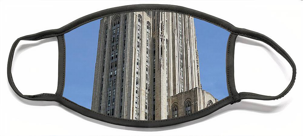 Richard Reeve Face Mask featuring the photograph Pittsburgh - Cathedral of Learning by Richard Reeve