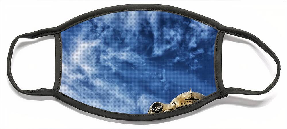 Plymouth Face Mask featuring the photograph Plymouth in the Sky by Steve Sullivan