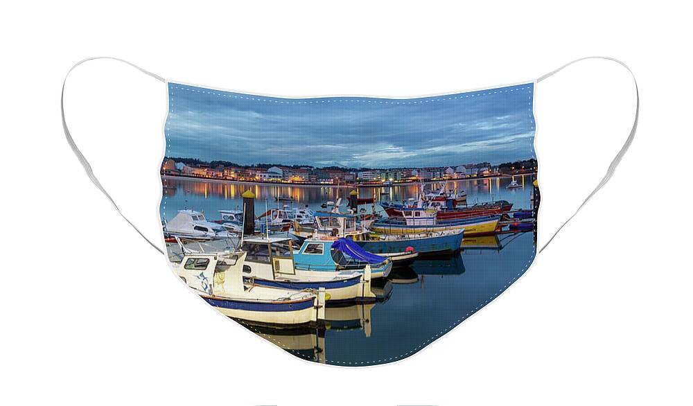 Ocean Face Mask featuring the photograph Port and Town of Ares in Ares Estuary La Coruna Galicia by Pablo Avanzini