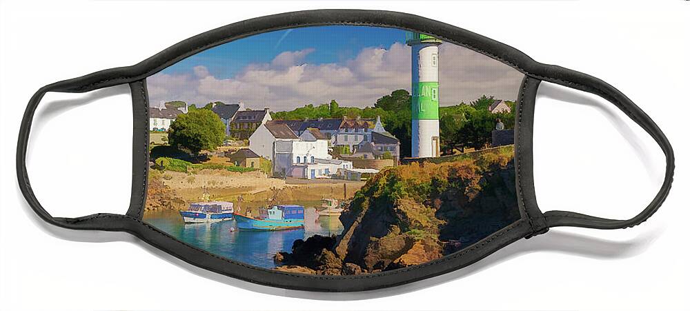 Bretagne Face Mask featuring the photograph Port of Doelan, Finisterre, France - 1 by Jordi Carrio Jamila