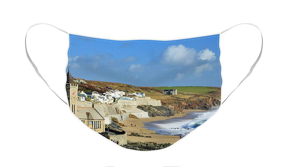Porthleven Face Mask featuring the photograph Porthleven by Ian Middleton