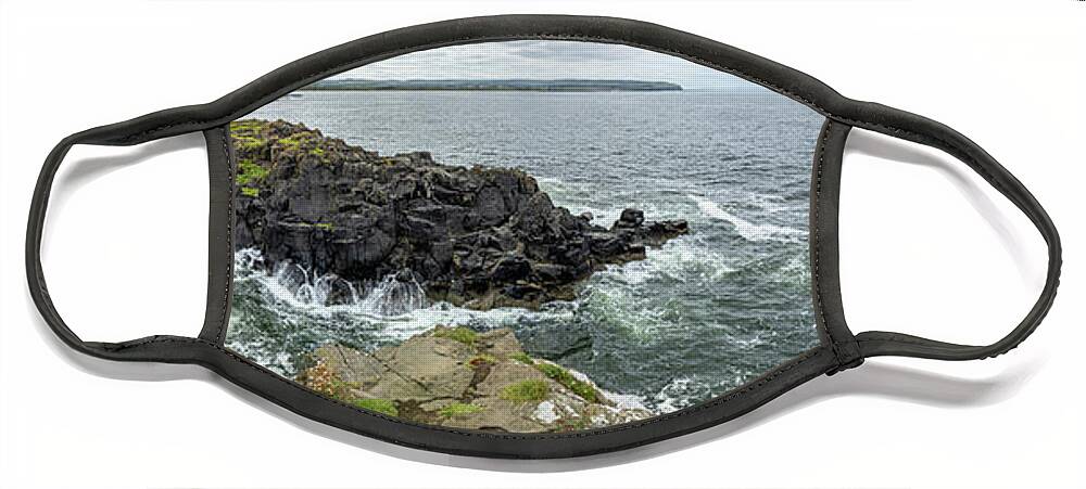 Portstewart Face Mask featuring the photograph Portstewart Harbour 1 by Nigel R Bell