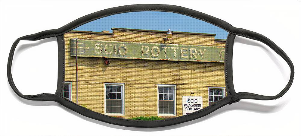 Pottery Face Mask featuring the photograph Pottery and Packaging in Scio Ohio by Roberta Byram