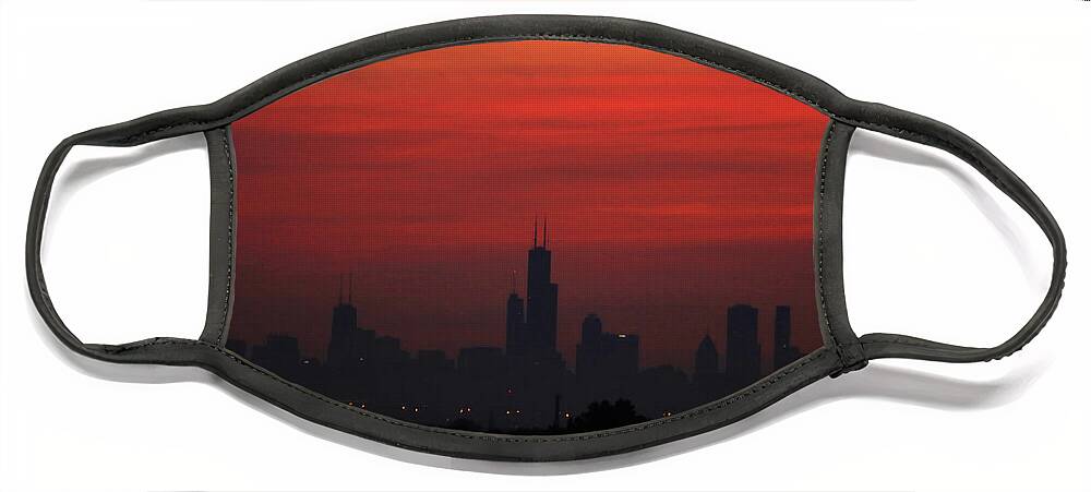 Chicago Face Mask featuring the photograph Pre Dawn Chicago by Paula Guttilla
