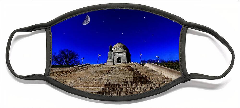 President William Mckinley Face Mask featuring the photograph President McKinley Monument by Mary Walchuck