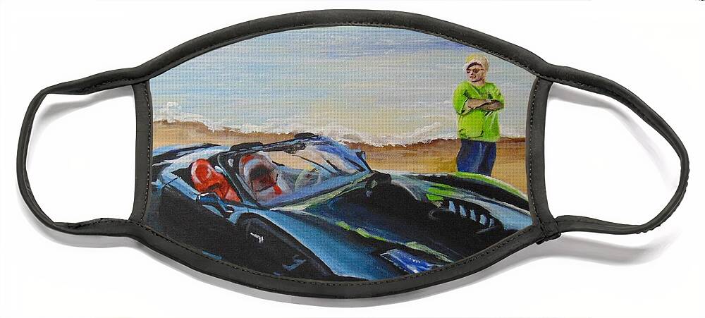 Car Face Mask featuring the painting Pride and Joy by Saundra Johnson