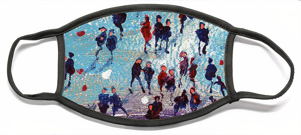 Promenade Face Mask featuring the painting Promenade View by Neil McBride