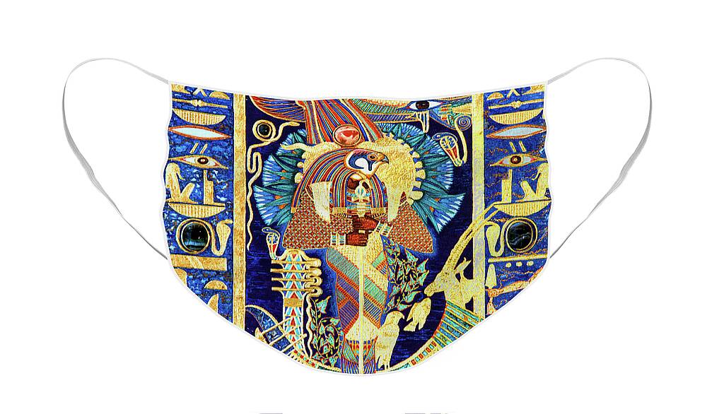 Ptah Face Mask featuring the mixed media Ptah-Sokar-Ausir Lord of the Secret Shrine by Ptahmassu Nofra-Uaa