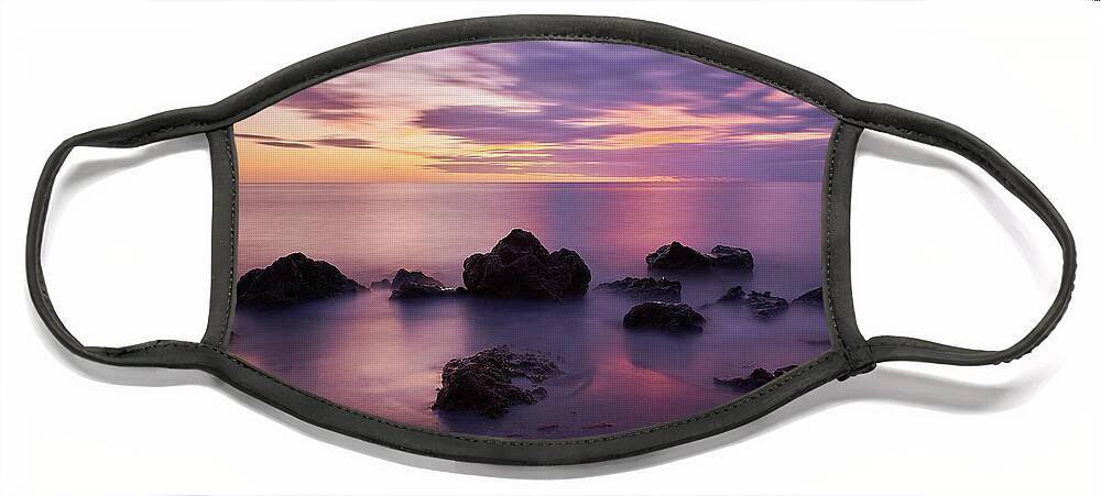 Florida Face Mask featuring the photograph Purple Fall Florida Sunset by Mark Rogers