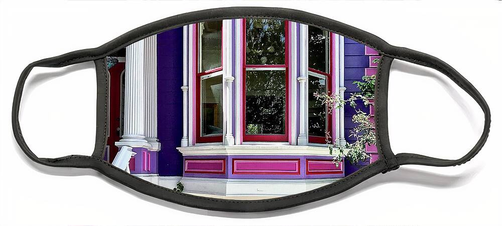  Face Mask featuring the photograph Purple House by Julie Gebhardt