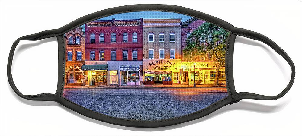Northport Face Mask featuring the photograph Quaint Northport Village by Sean Mills