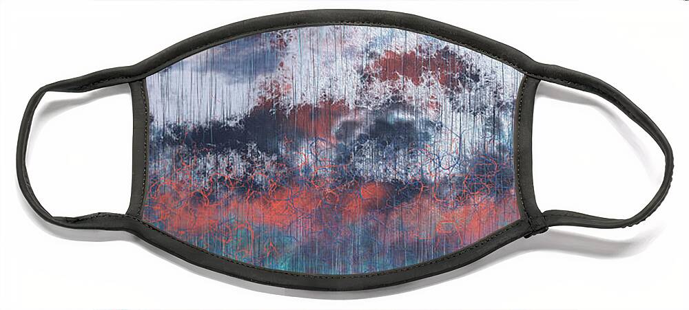 Storm Face Mask featuring the digital art Quenching Storms by Bentley Davis