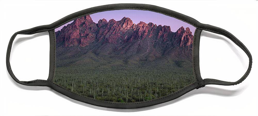 Arizona Face Mask featuring the photograph Ragged Blue by James Covello