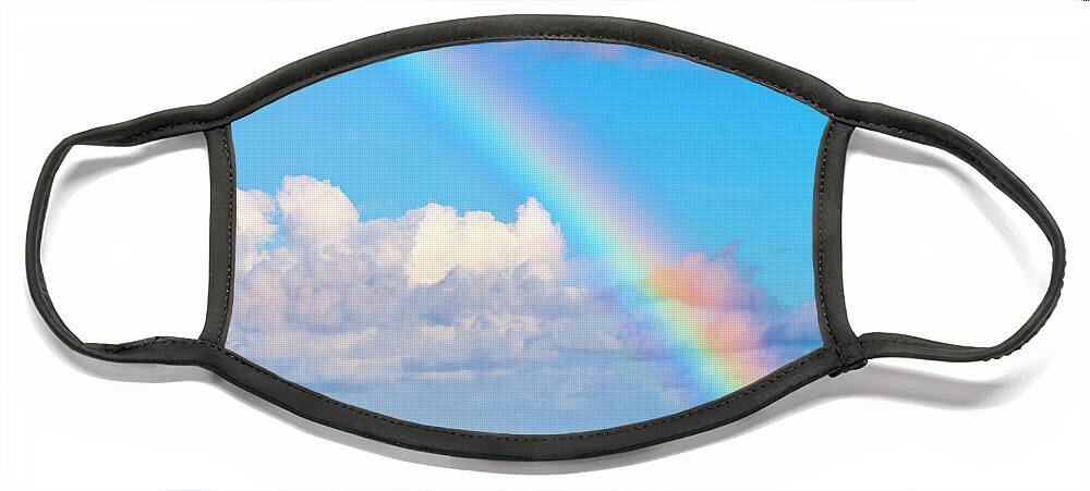 Rainbow Face Mask featuring the photograph Rainbow in Guam by Rich Cruse