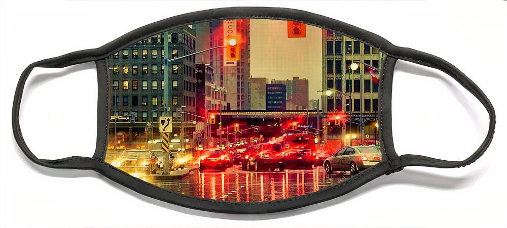 Rainy Day Face Mask featuring the photograph Rainy day in Ottawa by Tatiana Travelways