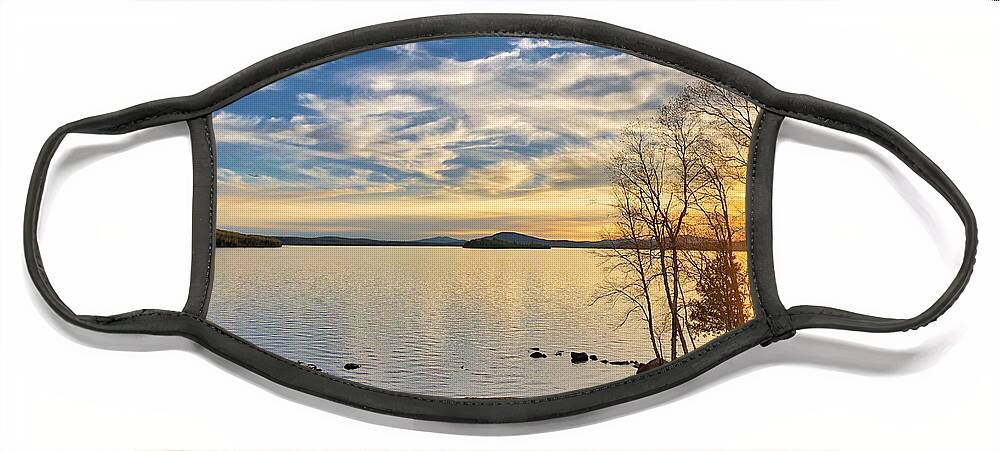 Rangeley Face Mask featuring the photograph Rangeley May Sunset by Russel Considine