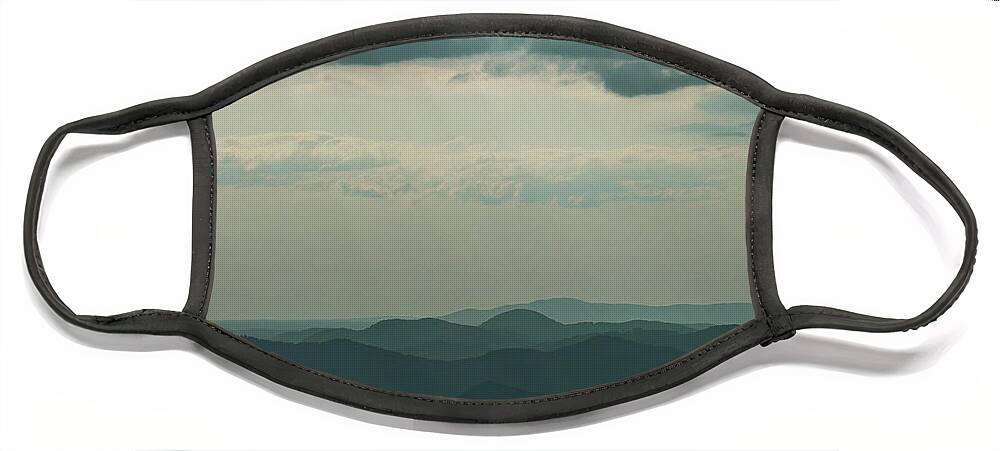 Mountain Face Mask featuring the photograph Rays over the Blue Ridge by Go and Flow Photos