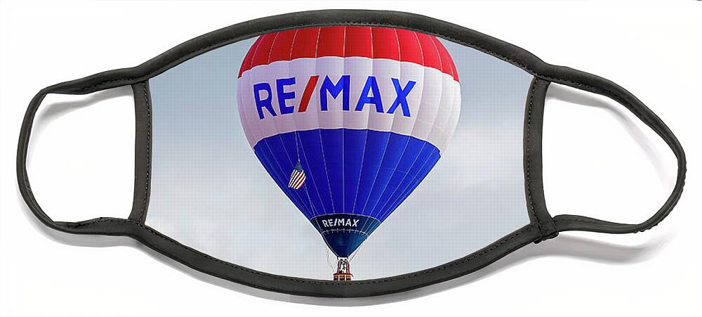 Re/max Face Mask featuring the photograph Re/Max Balloon HOF by Deborah Penland