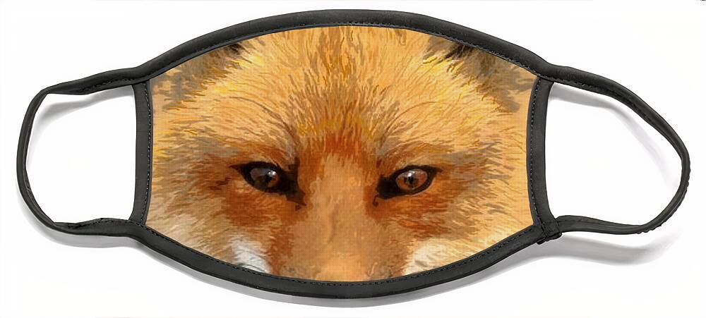 Nature Face Mask featuring the mixed media Red Fox by Judy Cuddehe