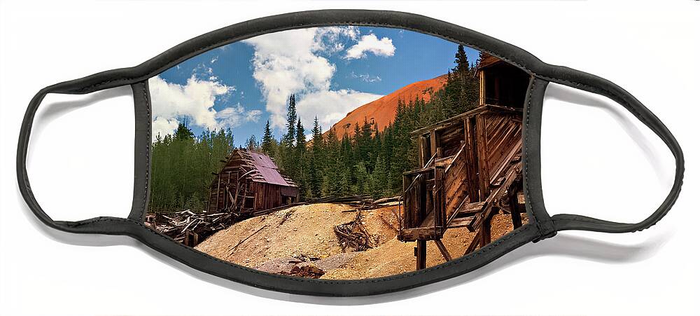 Colorado Face Mask featuring the photograph Red Mountain Mining - The Loader by Lana Trussell