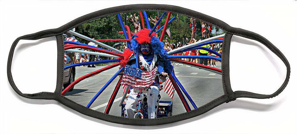 Fourth Of July Face Mask featuring the photograph Red, White And Blue by Frank J Casella