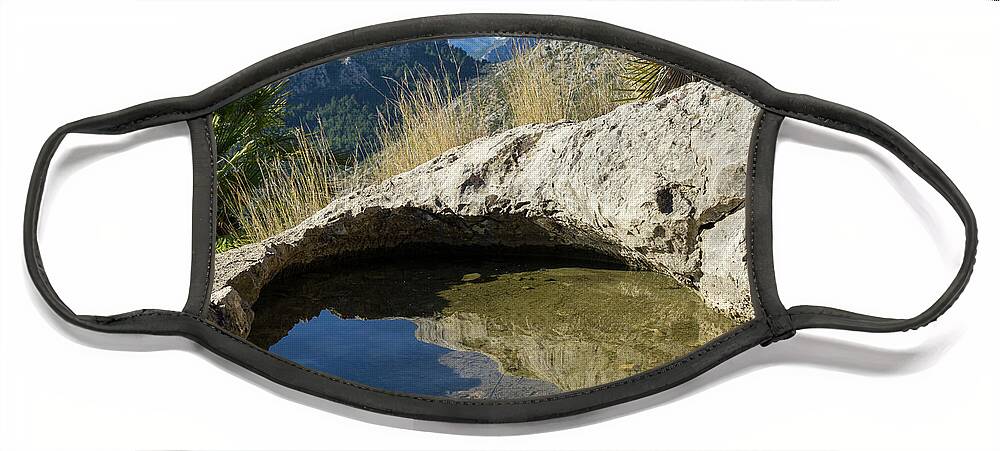 Water Face Mask featuring the photograph Water hole in the mountains by Adriana Mueller