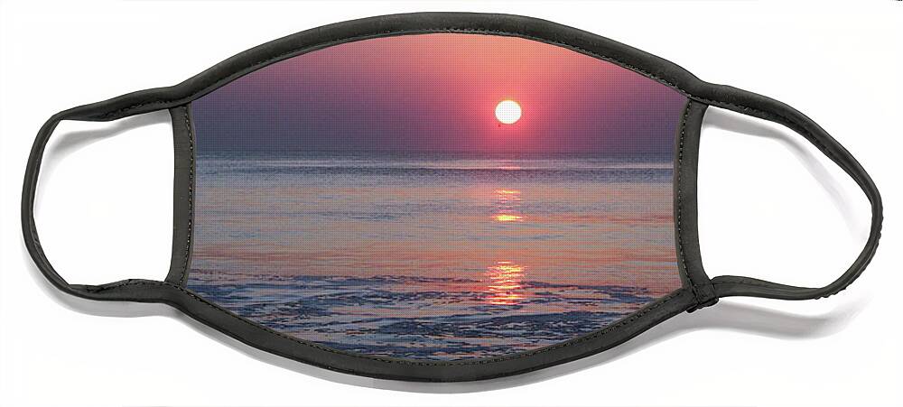 Beach Face Mask featuring the photograph Reflections of Sunrays by Carolyn Stagger Cokley