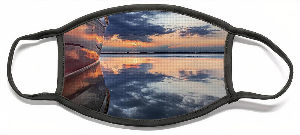  Face Mask featuring the photograph Reflective Sunrise by Brian Jones