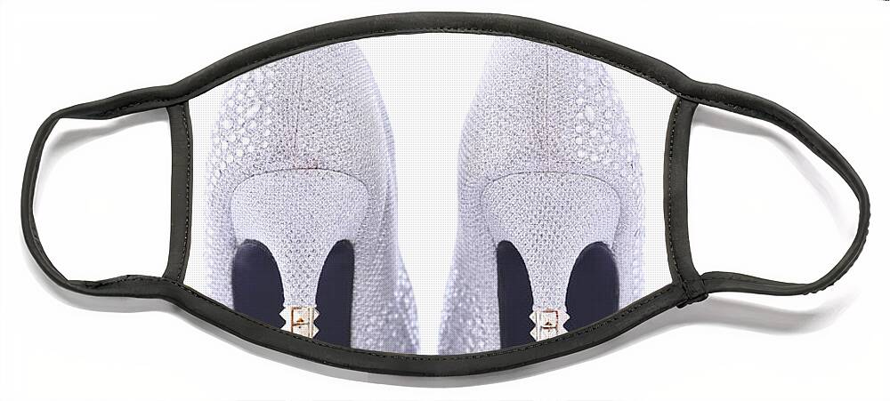 Accessory Face Mask featuring the photograph Rhinestone high heel stilettos shoes by Milleflore Images