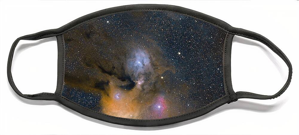 Astrophotography Face Mask featuring the photograph Rho Ophiuchi by Grant Twiss