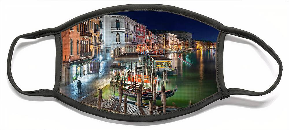Night Face Mask featuring the photograph Rialto by The P