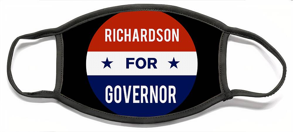 Election Face Mask featuring the digital art Richardson For Governor by Flippin Sweet Gear